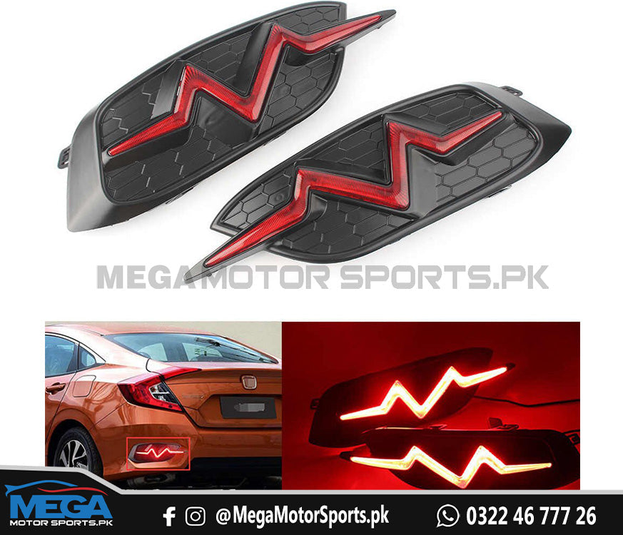 Honda Civic X Back Bumper Light Heartbeat A Style LED 2016-2020