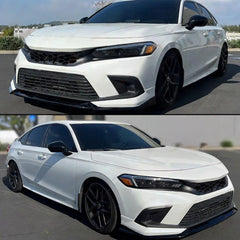 Honda Civic 2022+ Carbon Fiber Front Grill Nose Trims 3 Pcs