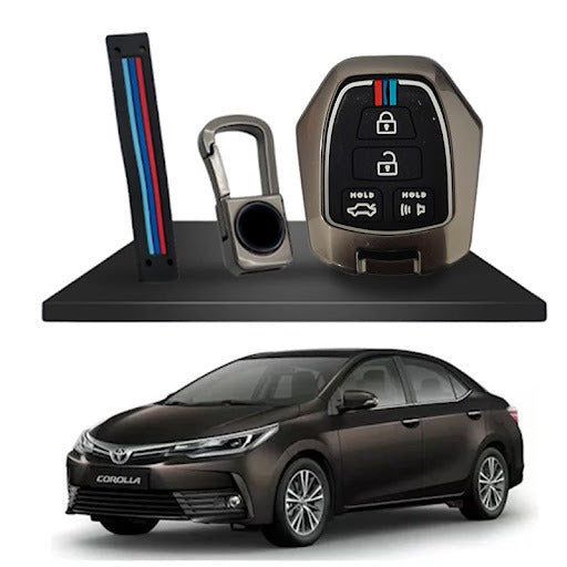 Toyota Corolla Metal Zinc Alloy Key Fob Cover - Model 2017 - 2019