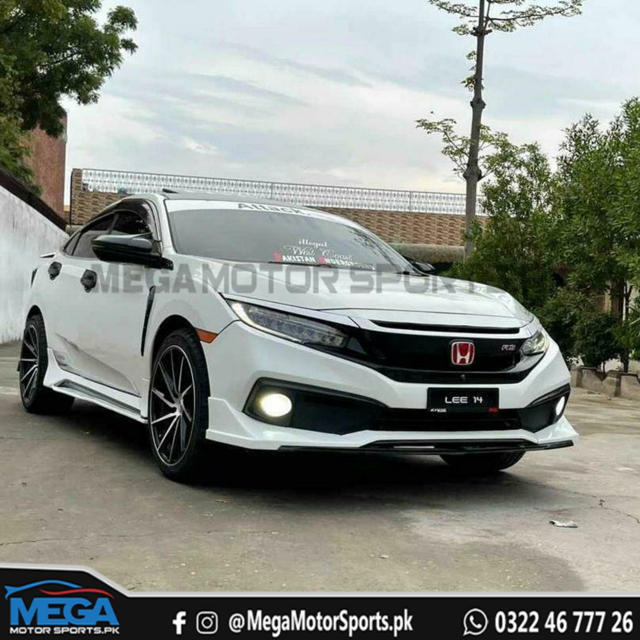 Civic X Facelift Front Bumper Mugen Lip Body kit - Model 2016 - 2020