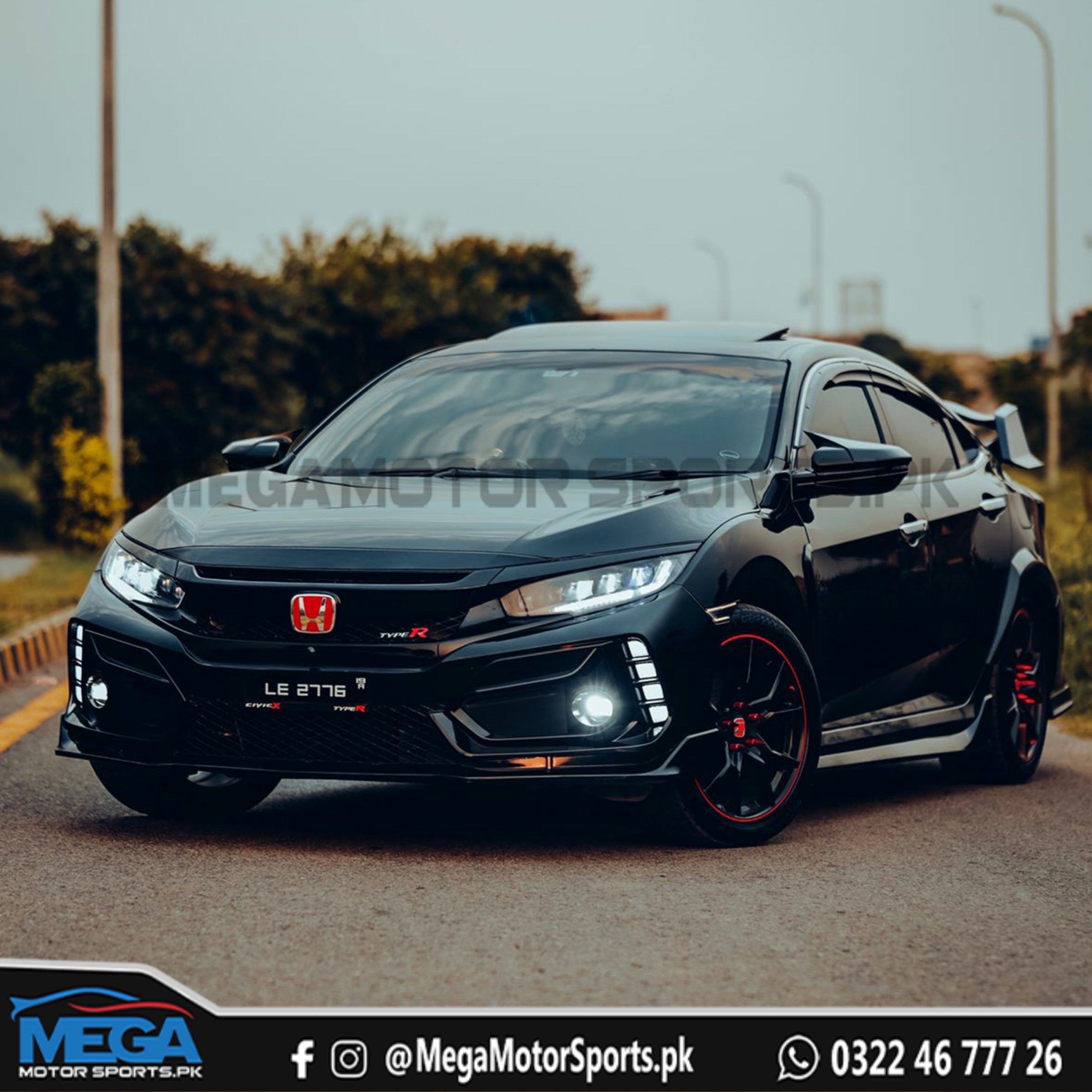 Honda Civic X Carbon Fiber M3 Style Side Mirror Covers - Batman