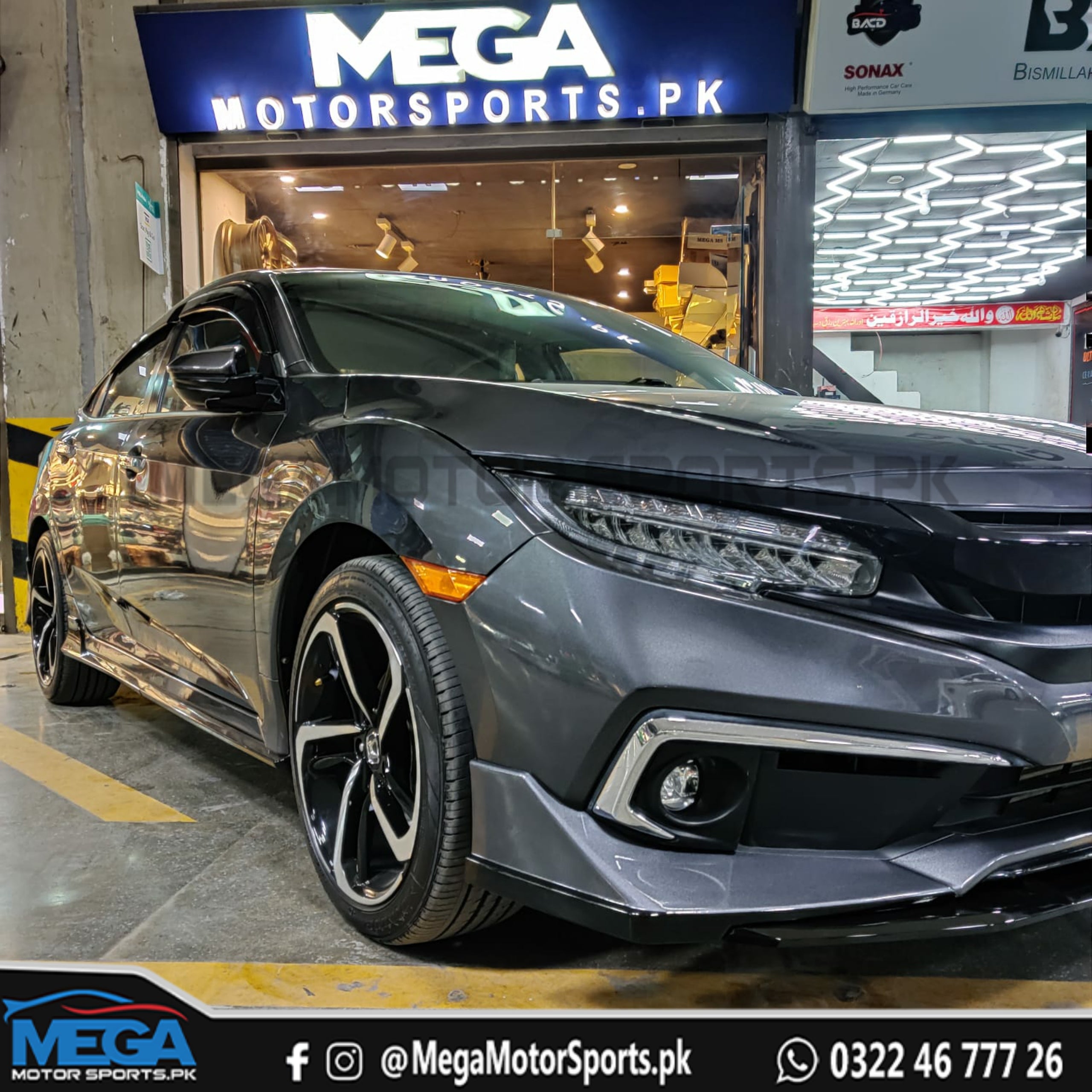 Civic X Facelift Front Bumper Mugen Lip Body kit - Model 2016 - 2020