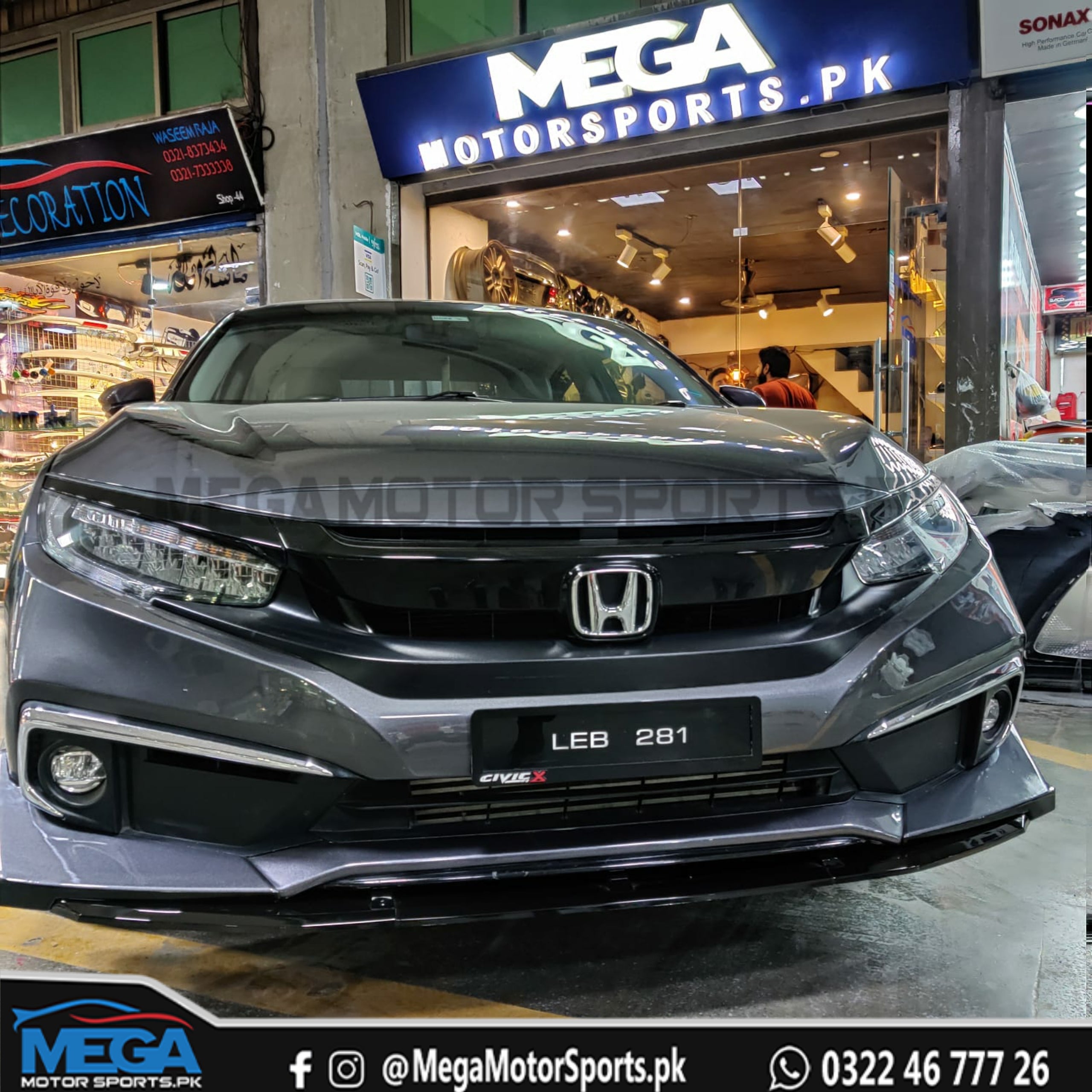 Civic X Facelift Front Bumper Mugen Lip Body kit - Model 2016 - 2020