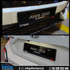 Civic X Number Plate SI / Type R / HONDA / PRL / RS