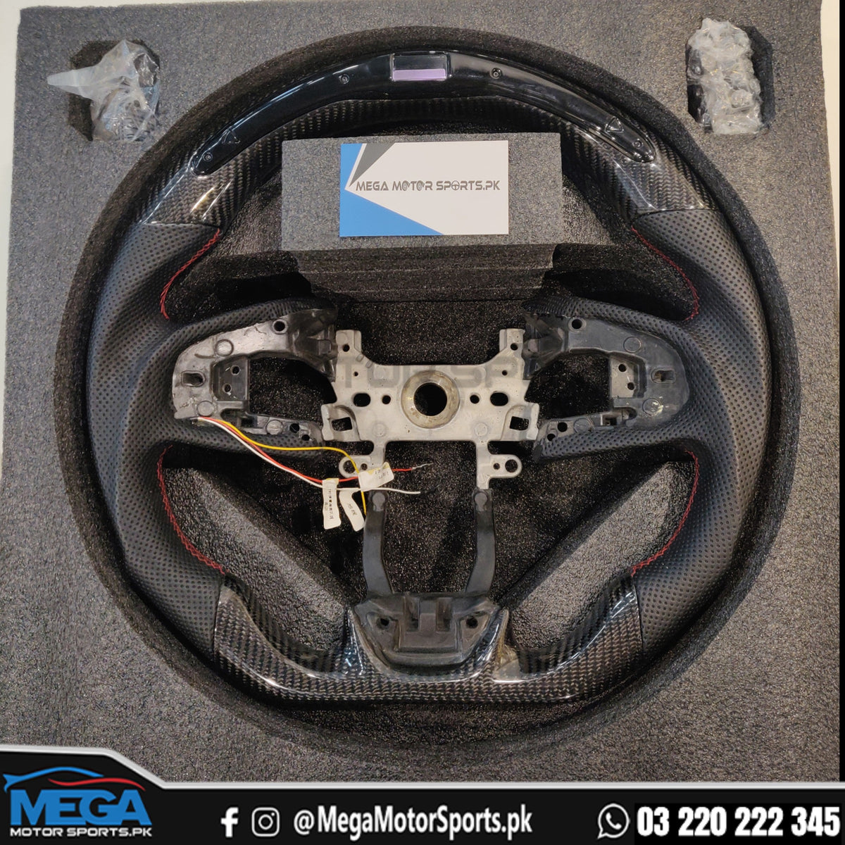 Honda Civic X Carbon Fiber LED Steering Wheel 2016-2020