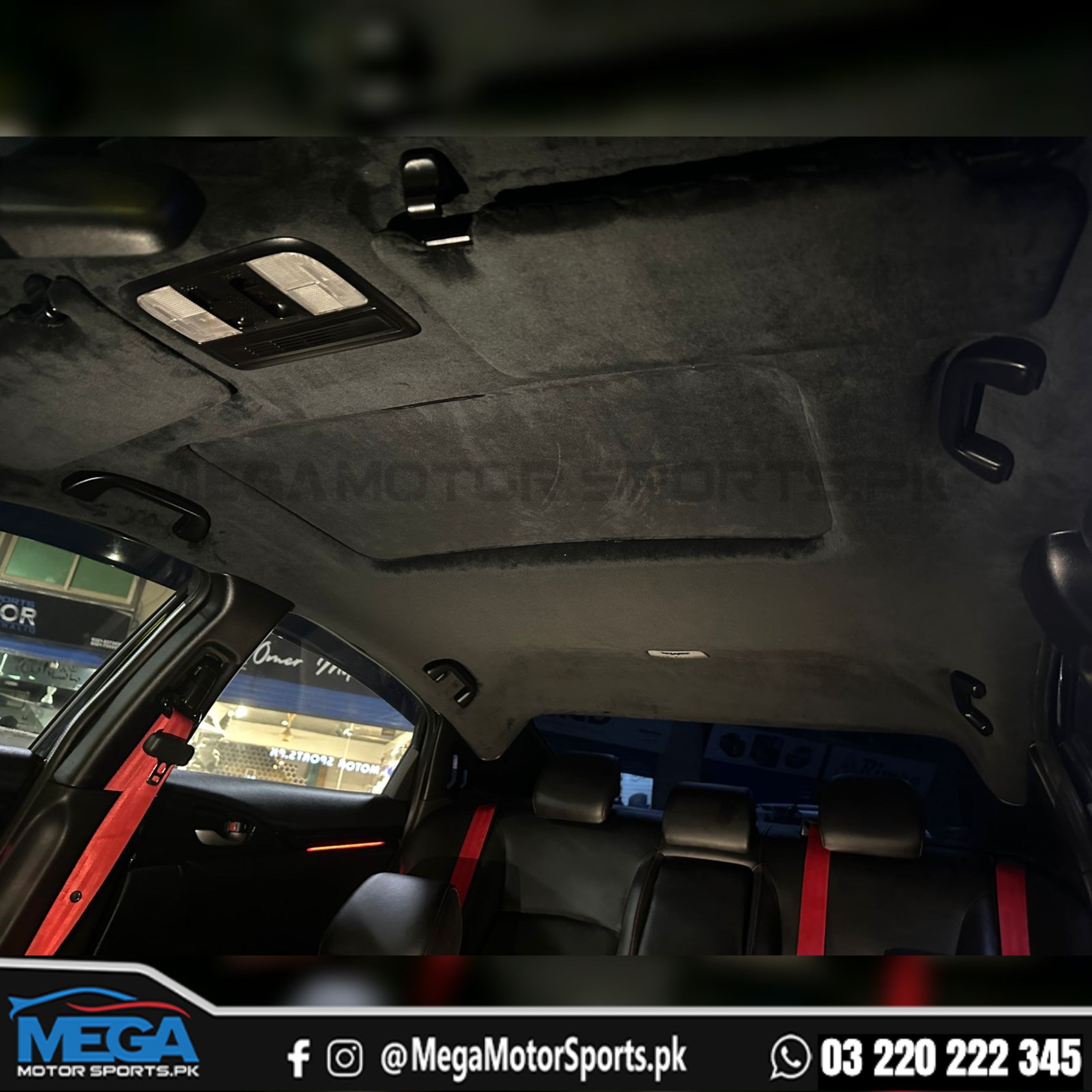 Honda Civic X Black Roof Headliner & Interior Parts