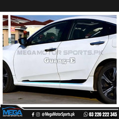 Honda Civic X  Door Lower Gloss Black Moulding  2016 - 2020