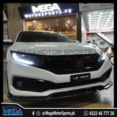 Honda Civic X  Front US Facelift Bumper With Piano Black Trims