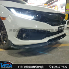 Honda Civic X  Front US Facelift Bumper With Piano Black Trims