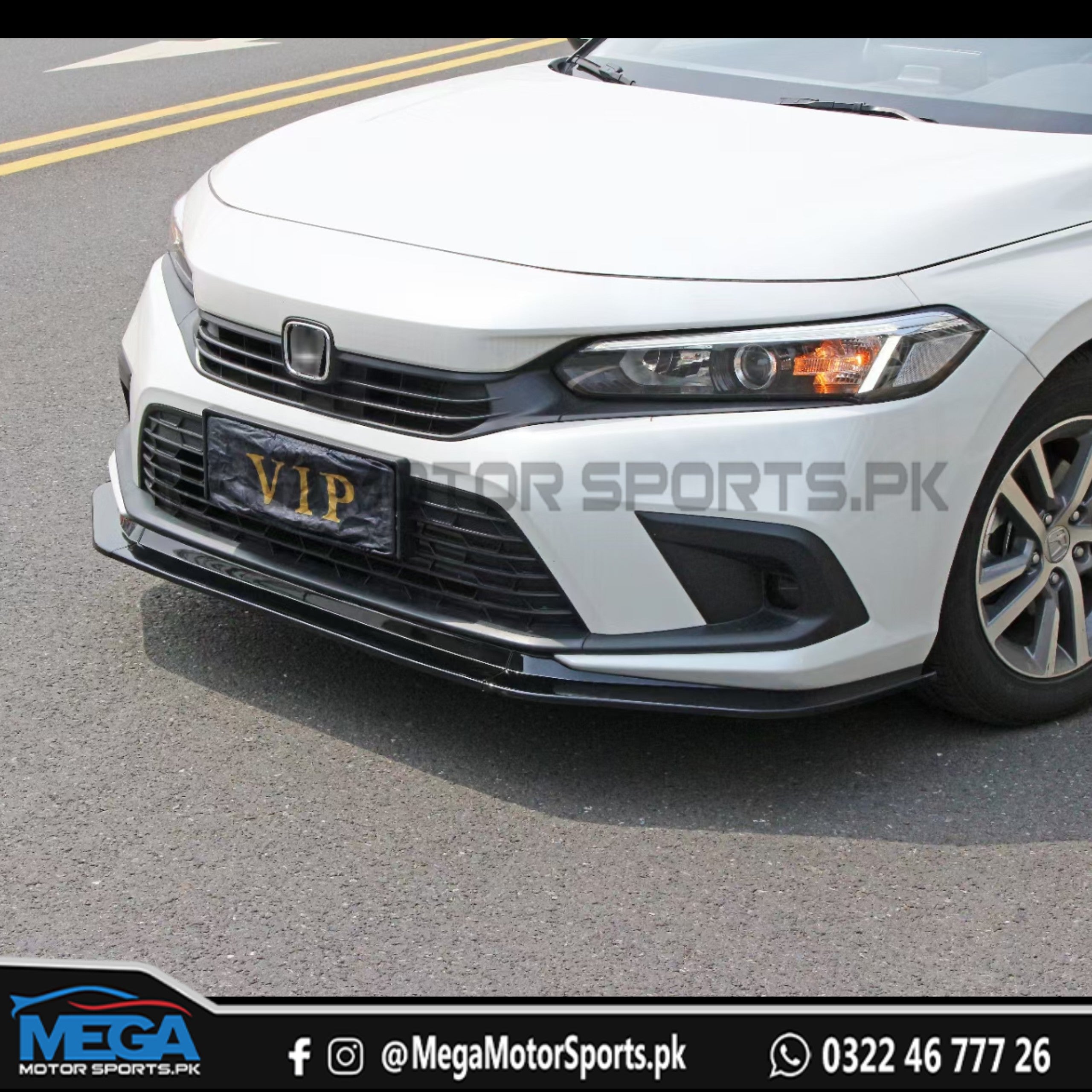Honda Civic Mugen Carbon Fiber Front Lip Splitter For 11th Gen 2022 2023 2024