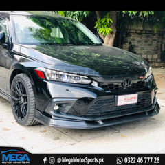 Honda Civic Voltex Carbon Fiber Front Lip Splitter For 11th Gen 2022 2023