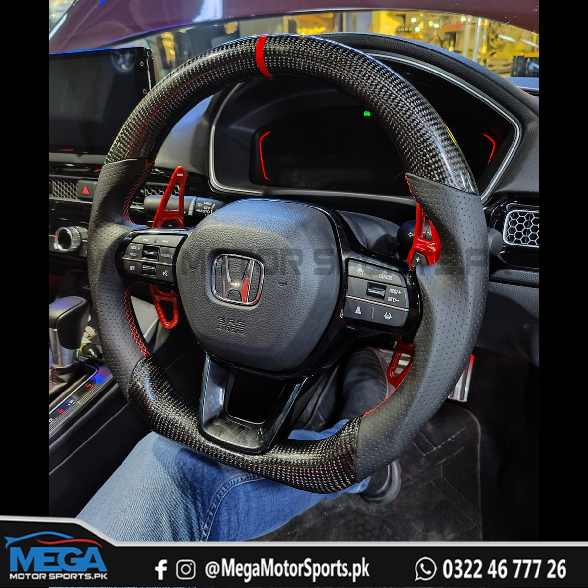 Honda Civic 2022 Carbon Fiber Steering Wheel For 11th Generation 2022 2023