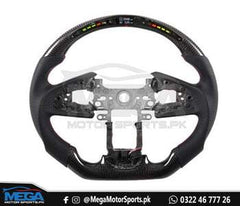 Honda Civic X Carbon Fiber LED Steering Wheel 2016-2020