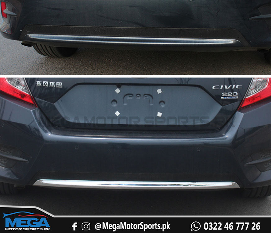 Honda Civic Rear Bumper Diffuser Chrome Trim