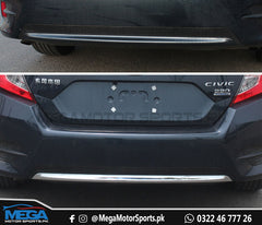 Honda Civic Rear Bumper Diffuser Chrome Trim