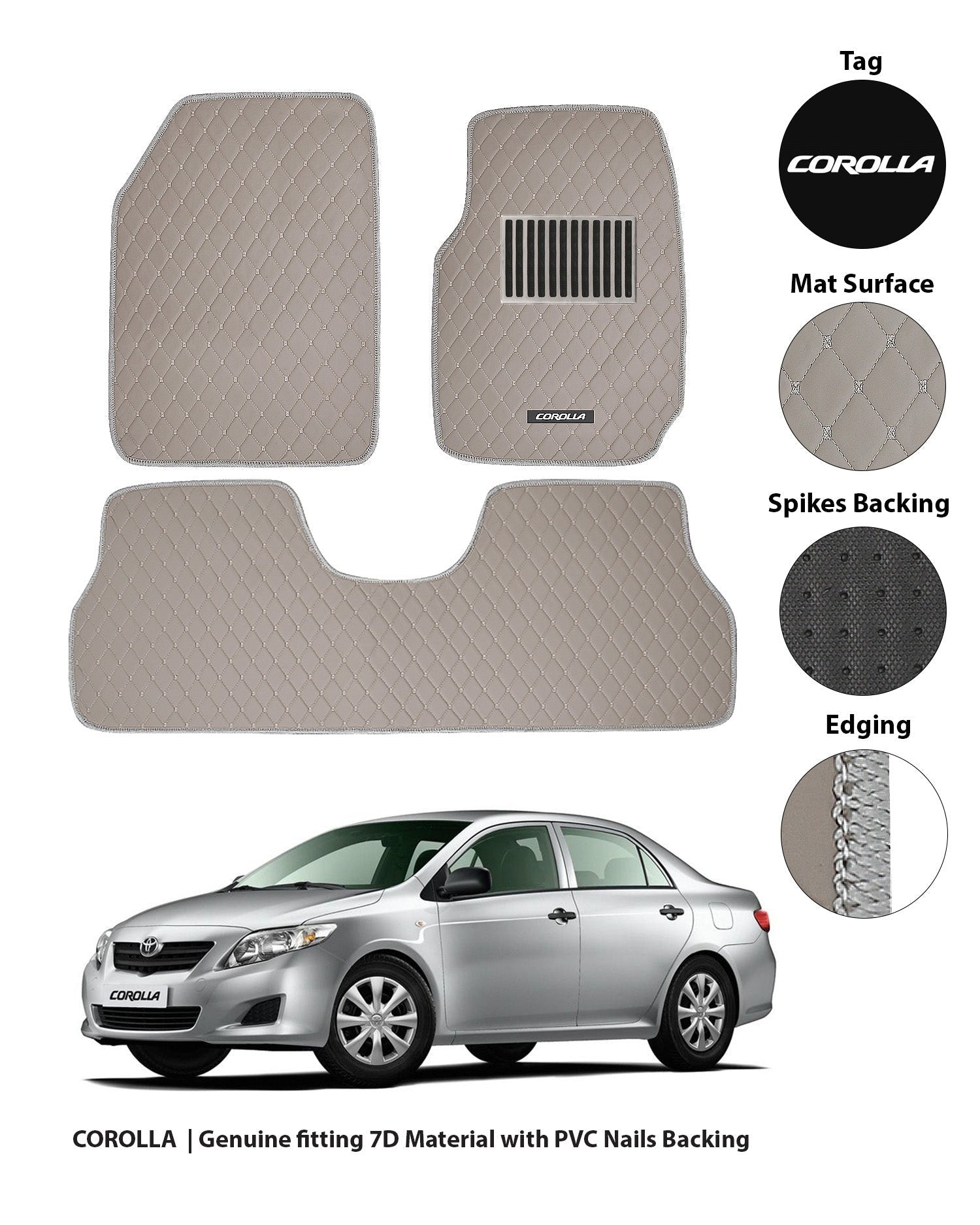Toyota Corolla 7D Mat Beige 2009 - 2012