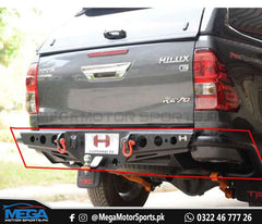 Toyota Hilux Revo Rear Bumper Steel Hamer V3 - Matt Black