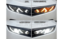 Honda Civic X  Lamborghini Style LED HeadLights Model 2016-2020