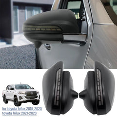 Toyota Revo Rocco Style Matt Black Side Mirror Covers 2016 - 2023