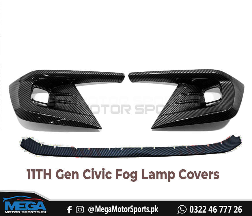 Honda Civic 2022 Carbon Fiber Fog Lamps Covers For 11th Generation Civic 2022 2023