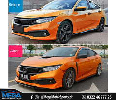 Civic X Facelift Front Bumper Mugen Lip Body kit - Model 2016 - 2020