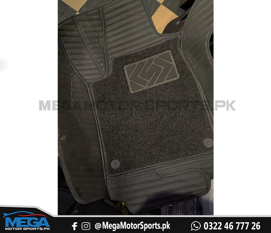 Toyota Corolla 9D Black Horizontal Floor Mats For 2017 2018 2019 2020 2021
