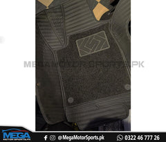 Toyota Corolla 9D Black Horizontal Floor Mats For 2017 2018 2019 2020 2021