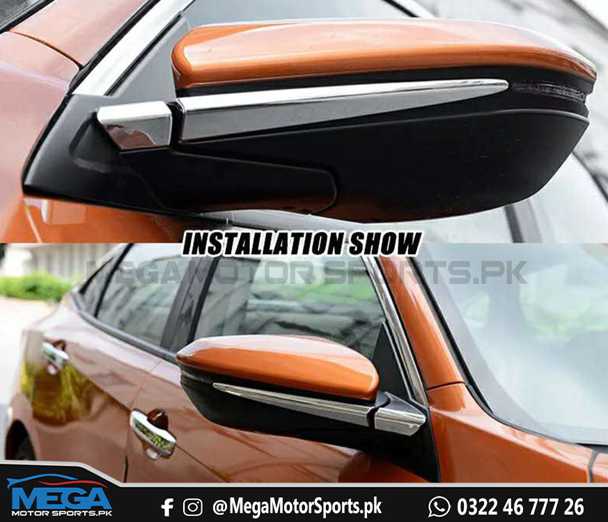 Honda Civic X Side Mirror Chrome Trims 4 Piece 2016-2021