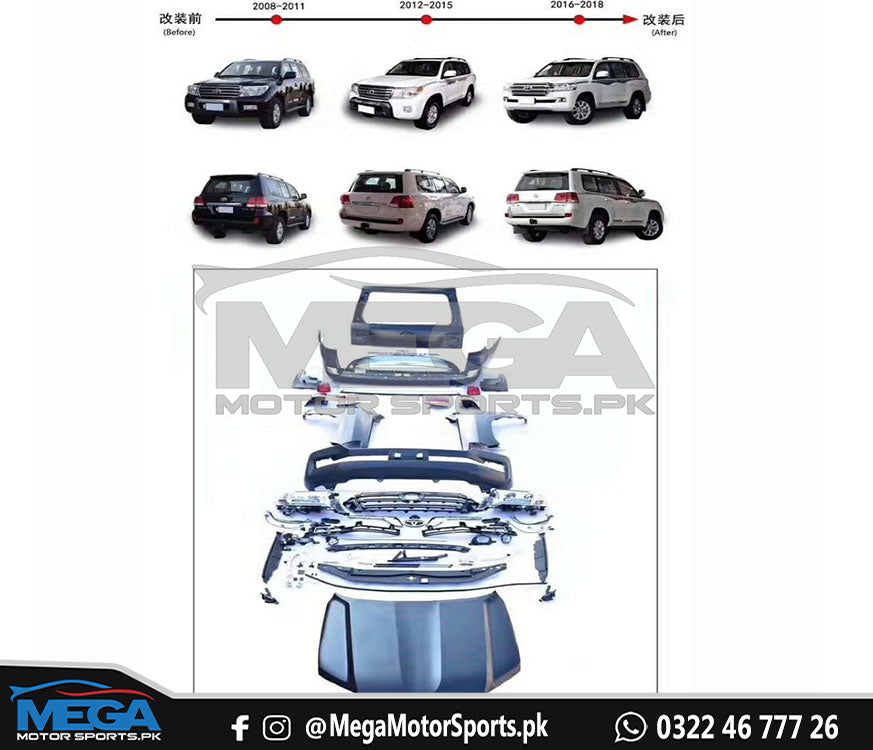 Toyota Land Cruiser Conversion LC200 with Modellista Body Kit For 2008 - 2018