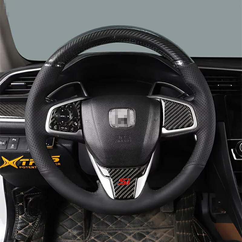 Honda Civic X Carbon Fiber Leather Steering Cover Model 2016-2020