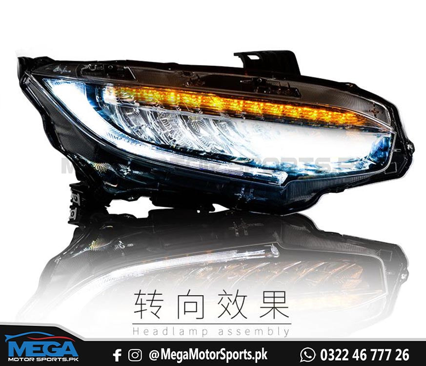 Honda Civic OEM Genuine LED Headlights (Blink Indicator) - Facelift 2016 -2021