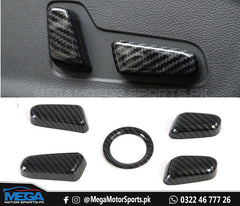 Hyundai Tucson Carbon Fiber Seat Control Buttons Trims For 2020 2021