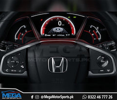 Honda Civic X  OEM RED LED Cluster / Meter For 2016 - 2021