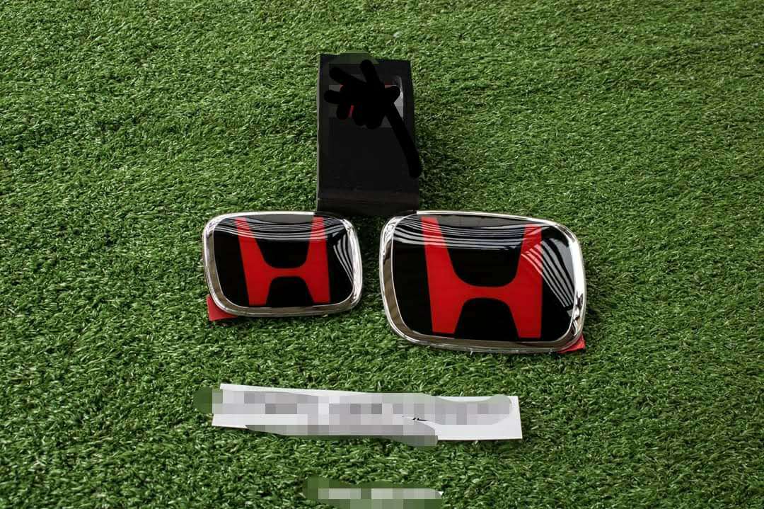 Honda Civic Front & Rear Red Black H Monogram