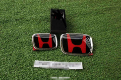 Honda Civic Front & Rear Red Black H Monogram