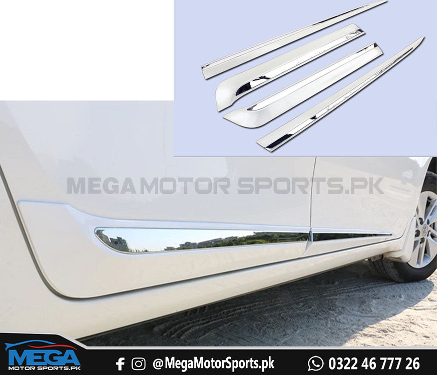 Toyota Corolla Door Lower Chrome Moulding Big Version 4 PCS
