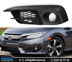 Honda Civic X  Front Bumper Fog Cover - Left - For 2016 - 2021