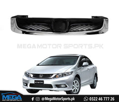 Honda Civic Rebirth Chrome Front Grill For 2012 2013 2014 2015