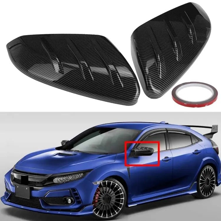 Honda Civic X Carbon Fiber Mugen Side Mirror Covers 2016 - 2021