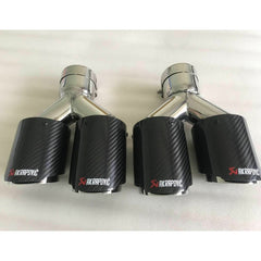 Akrapovic Dual Exhaust Tips Carbon + Gloss Black