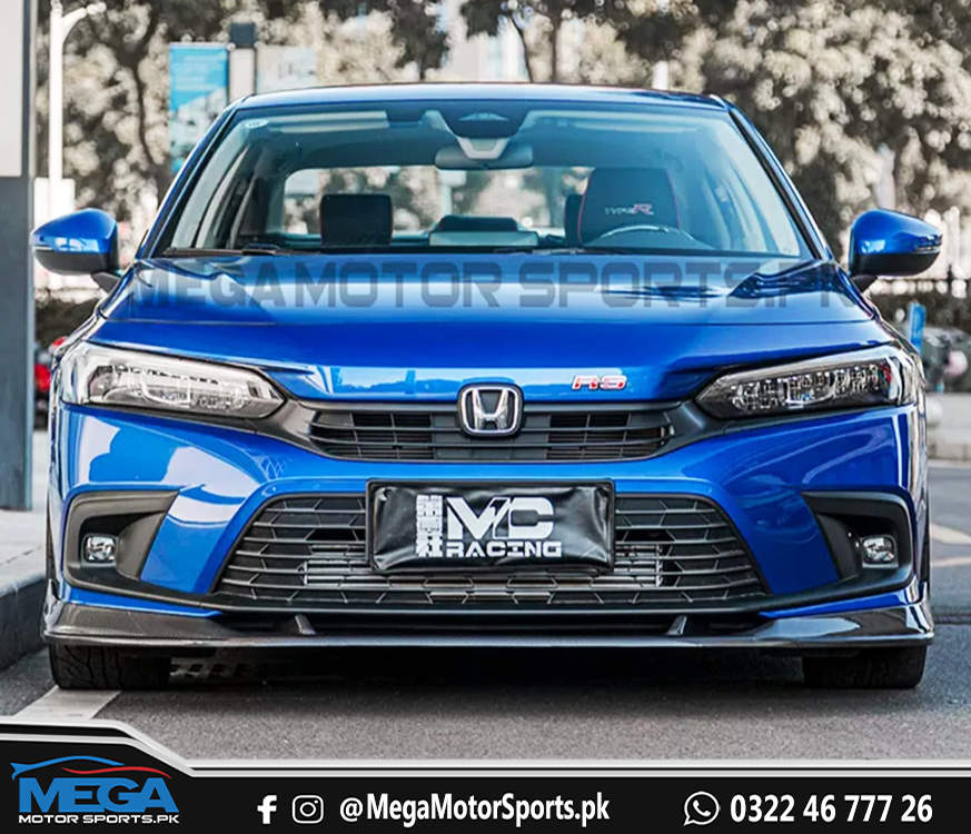 Honda Civic Voltex Carbon Fiber Front Lip Splitter For 11th Gen 2022 2023