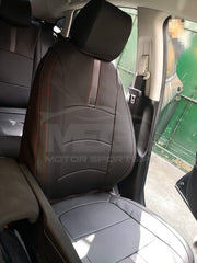 Honda Civic X RS Style Leather Seat Covers 2016 - 2021 Red Stitching