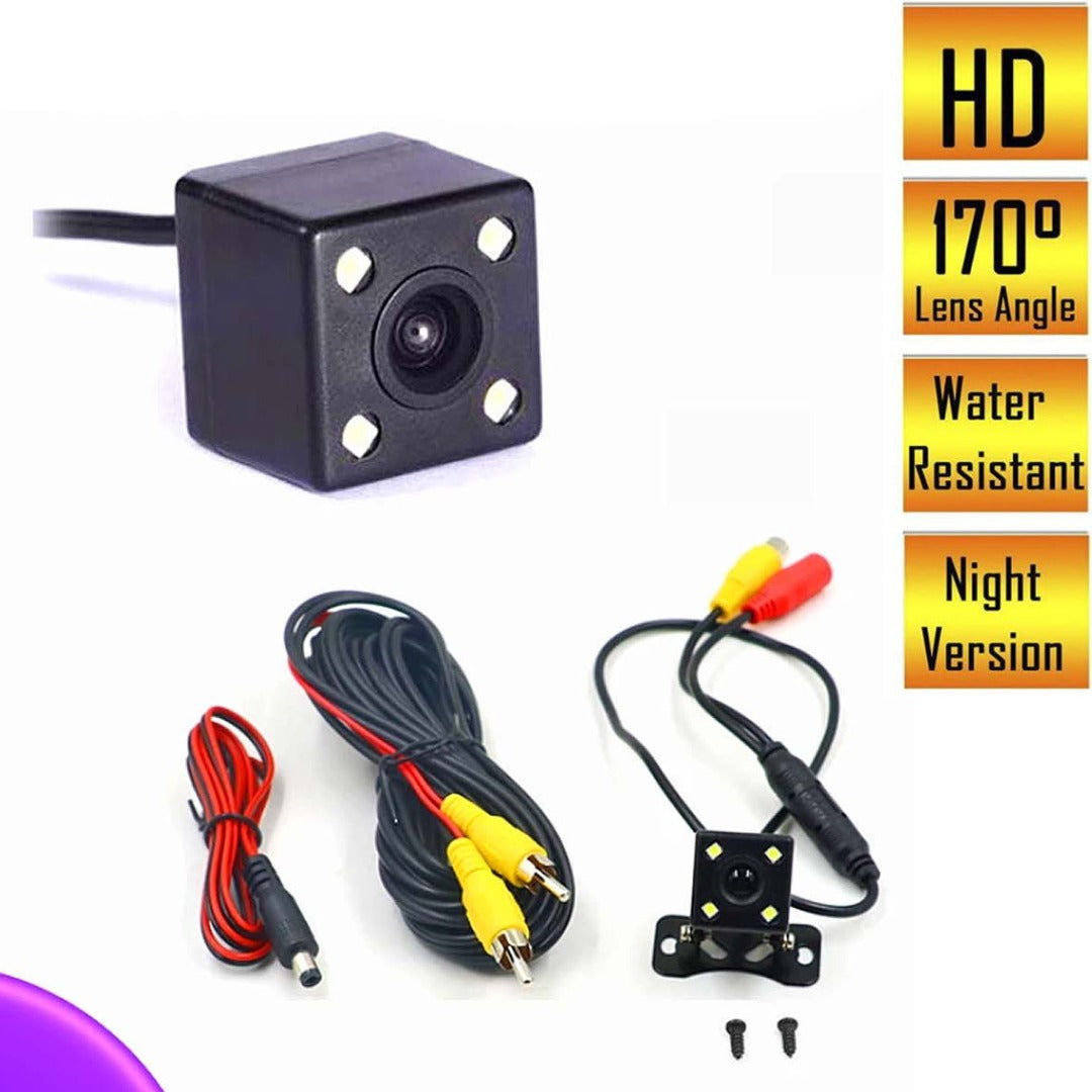 Universal Car Rear View Camera HD Night Vision Camera 4 LED 170° Wide Angle
