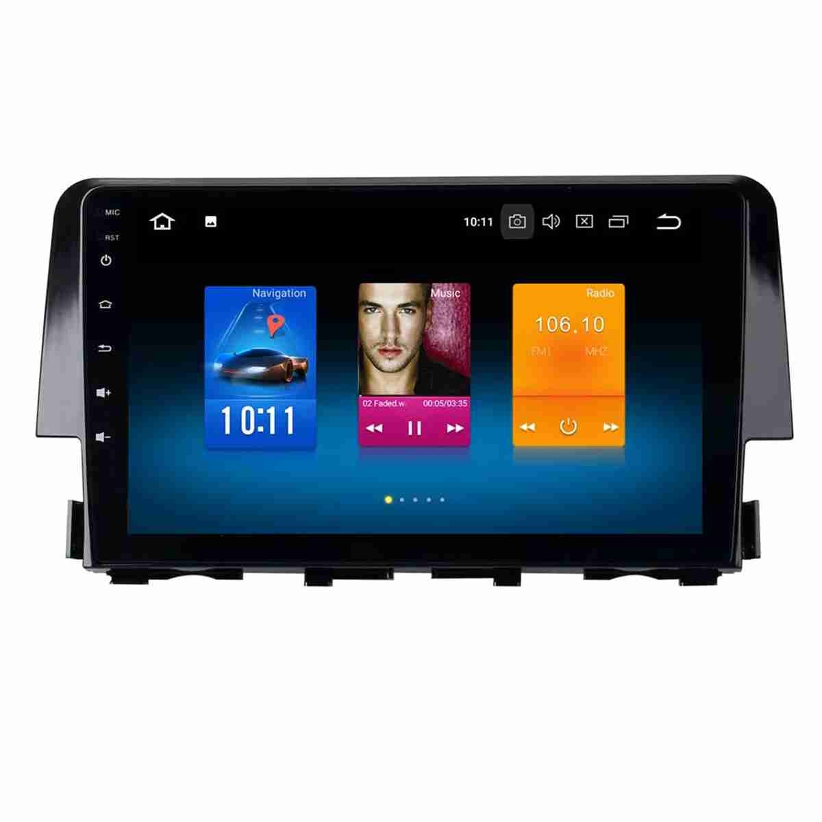 Honda Civic X 10 Inch LCD Android Apple Carplay / Android Auto Panel (1Gb/16Gb) For 2016 - 2021