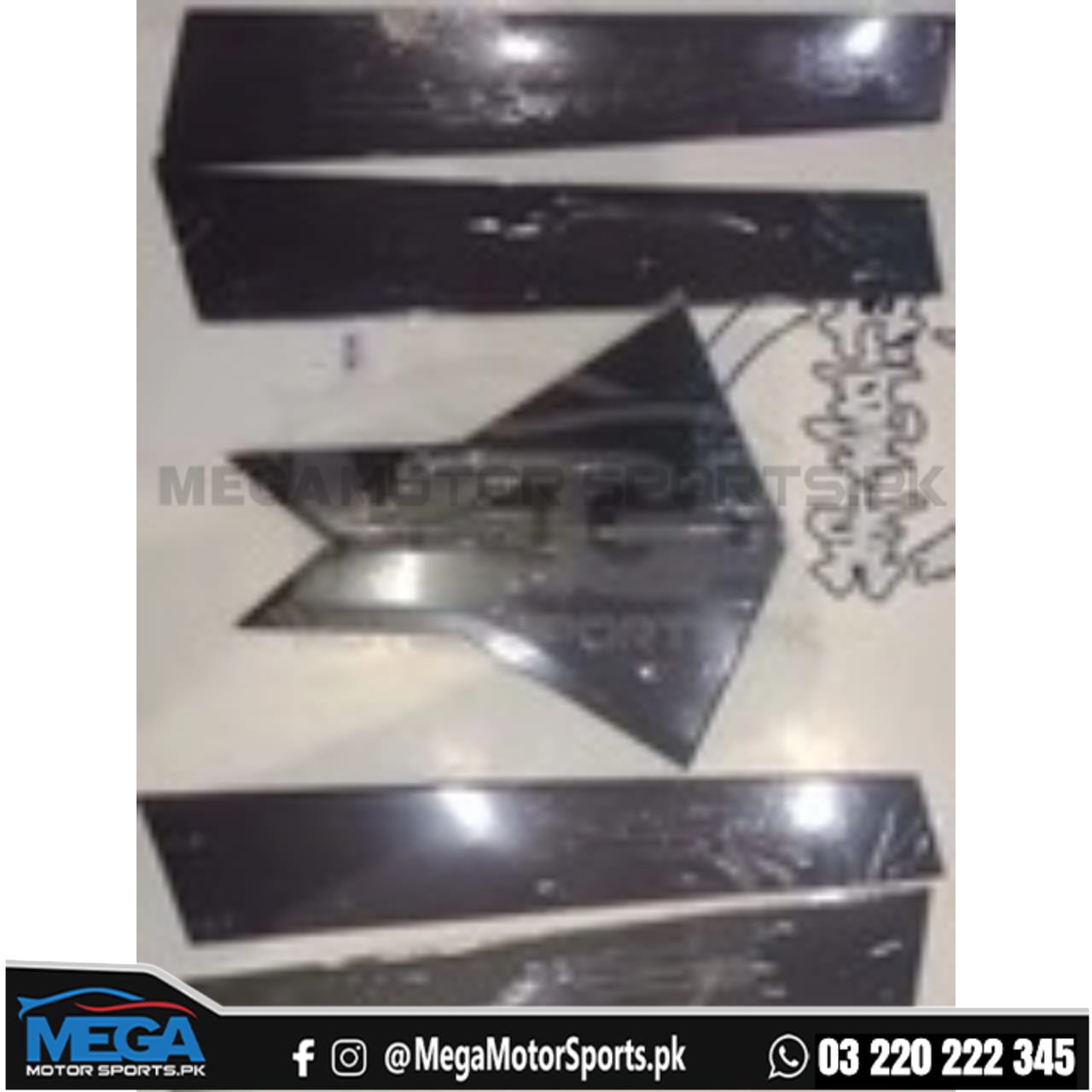 Honda Civic X Carbon Fiber Door Pillars 6Pcs 2016-2020