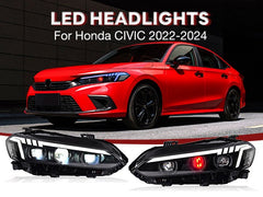 Honda Civic FE 2022 US Style Orange Headlight Marker Trims For 11th Gen 2022 2024