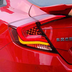 Honda Civic X Red Galaxy Style Tail Lights