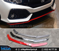 Honda Civic Red Si Splitter For Si Front Bumper