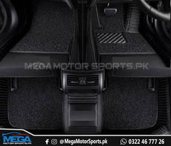 Toyota Corolla 9D Black Horizontal Floor Mats For 2017 2018 2019 2020 2021