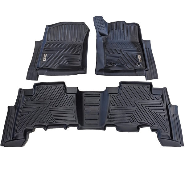 Toyota Prado FJ150 7D Diamond Floor Mats Black For Models 2008 - 2020